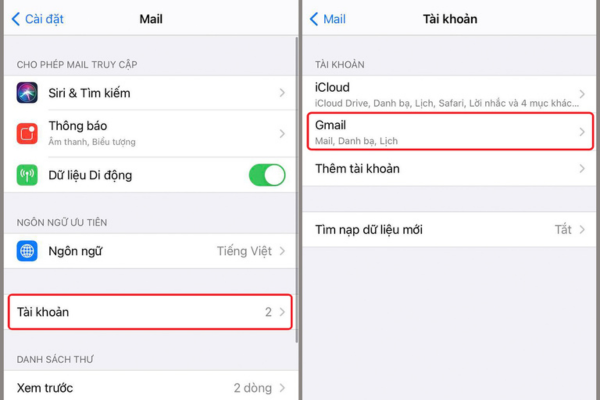 Chọn tài khoản để thoát gmail