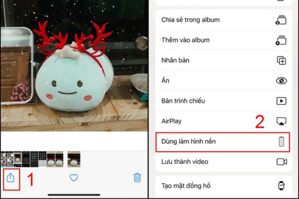 Dùng video bạn vừa thiết lập để làm nền