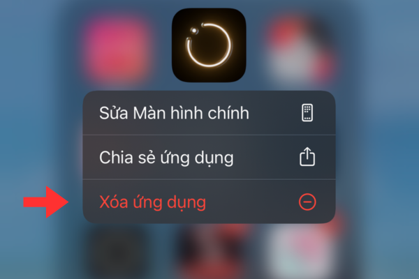 Gỡ ứng dụng của điện thoại từ màn hình chính