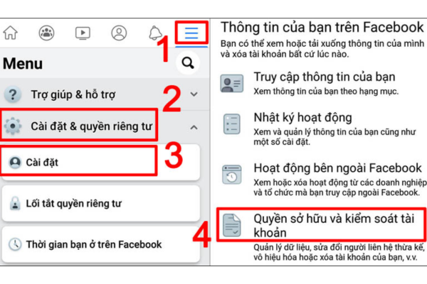 Cách tắt tài khoản Facebook trên điện thoại iPhone - Bước 2