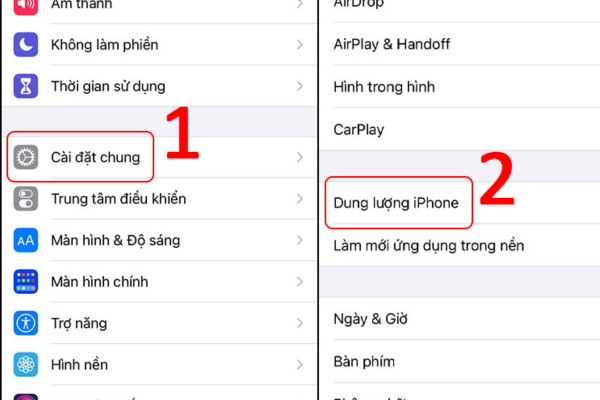 Xóa ứng dụng từ phần cài đặt