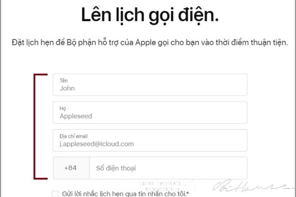 Chờ đợi để Apple điện thoại đến hỗ trợ