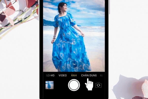 Chọn chế độ chụp ảnh và chạm vào tùy chọn Portrait