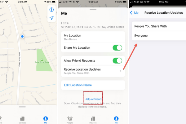 Định vị iPhone người khác bằng tính năng Giúp bạn bè