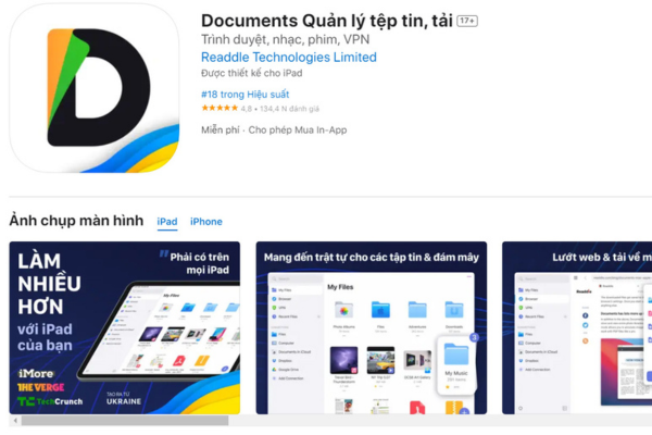 Hãy tải và mở ứng dụng Documents trên thiết bị của bạn