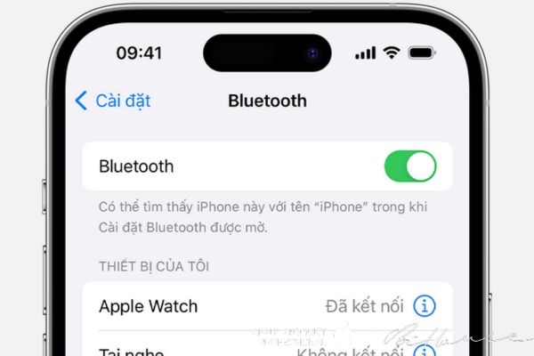 Kết nối Bluetooth ở trong phần cài đặt