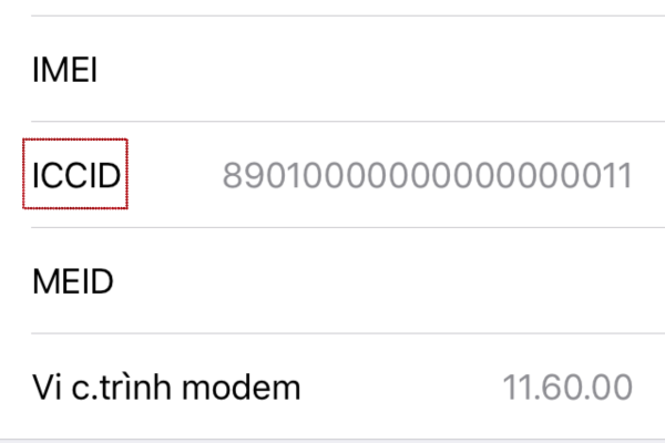 Kiểm tra iphone lock hay quốc tế dựa vào mã ICCID