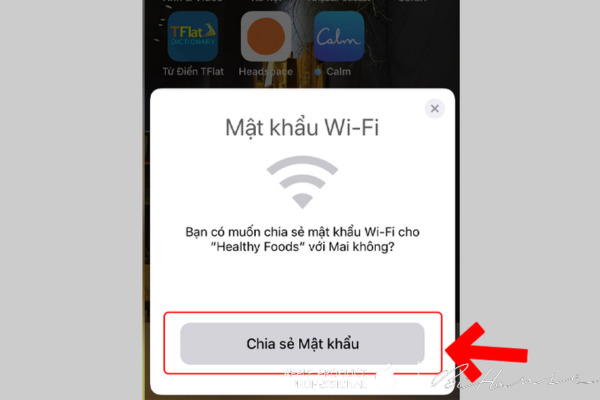 Share wifi cần có mật khẩu