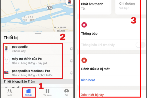 Sử dụng các chức năng trong Find My