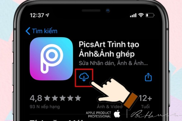 Thực hiện quá trình tải app PicsArt về máy