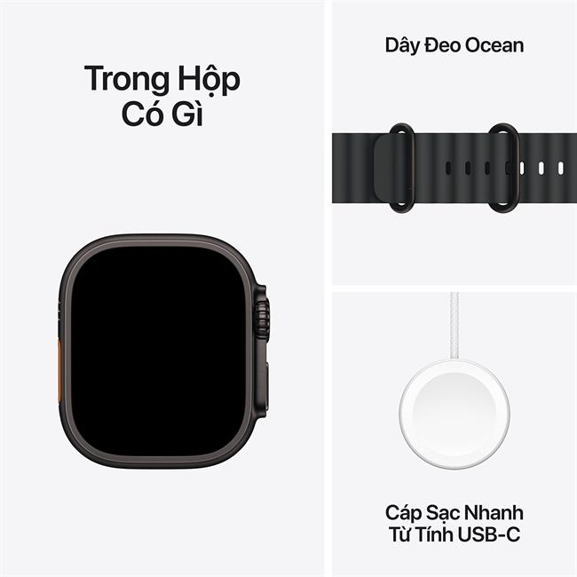 Apple Watch Ultra 2 GPS + Cellular 49mm viền Titanium đen dây Ocean