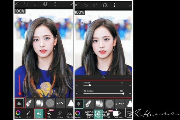 Bấm chọn ảnh bạn muốn làm mờ