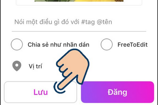 Chọn lưu ảnh vào thiết bị của bạn