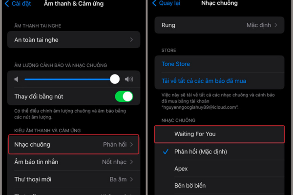Hãy chọn mục nhạc chuông