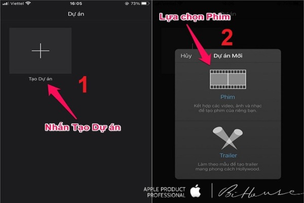 Tạo dự án mới